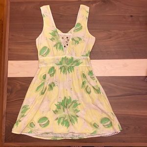 Free People Yellow and Green Summer Dress (6)
